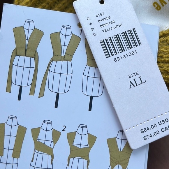 Anthropologie Maeve Multi Way Cross-Tie Wrap Vest Knit Top - Picture 8 of 9